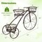 Metal Tricycle Plant Stand with 3 Baskets and Wheels for Indoor or Outdoor Use